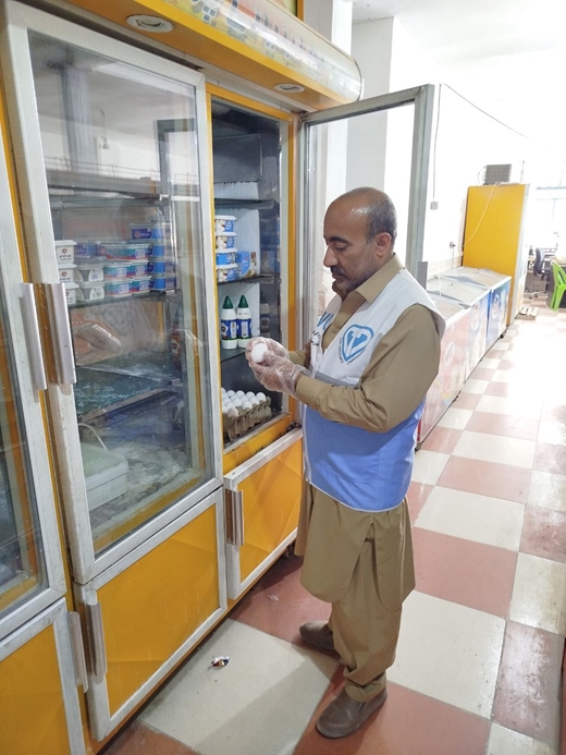 نظارت و بازدید دامپزشکی از مراکز تولید، توزیع و عرضه فرآورده‌ خام دامی در شهرستان دلگان